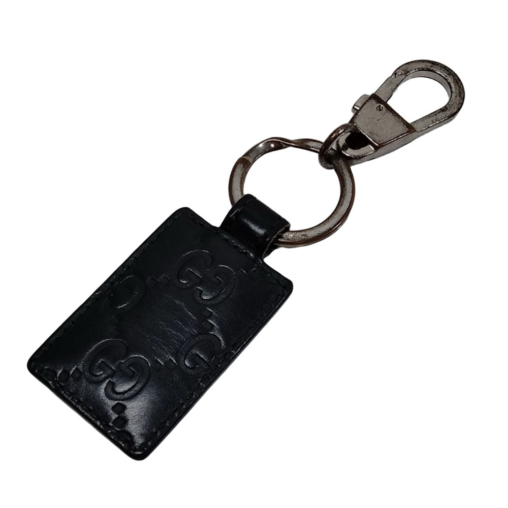 Gucci Black Leather Key Holder with Silver Clip - Picture 2 of 2